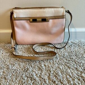 Anne Klein Pink and Cream Crossbody Bag